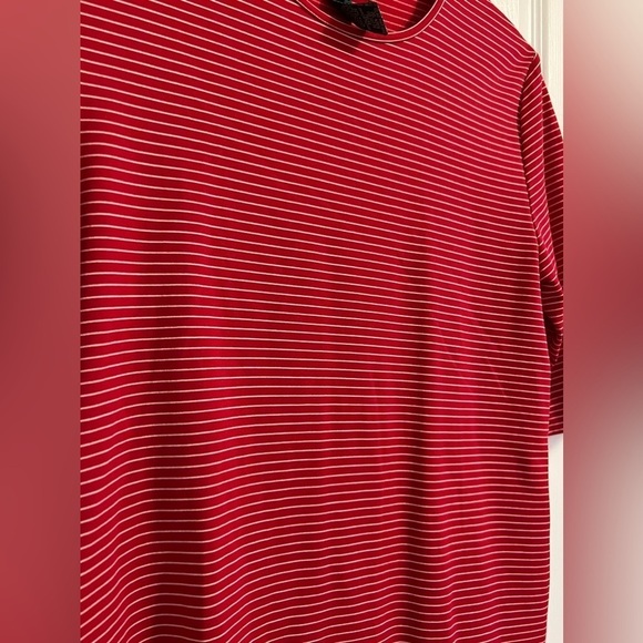 2 for $10 Lauren Ralph Lauren Pinstripe Short Sleeve Top Women’s Size Medium - Picture 2 of 7